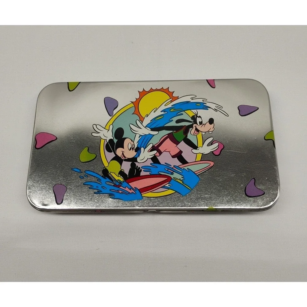 Vintage Disney Mickey Mouse‎ Goofy Surfing Pencil Box Tin Case GUC